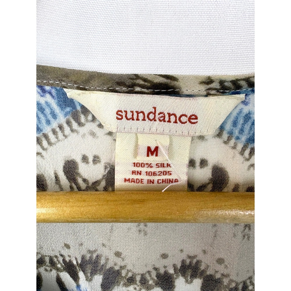 Sundance Boho Ethereal Silk Boho Peasant Blouse Size M - Picture 4 of 6